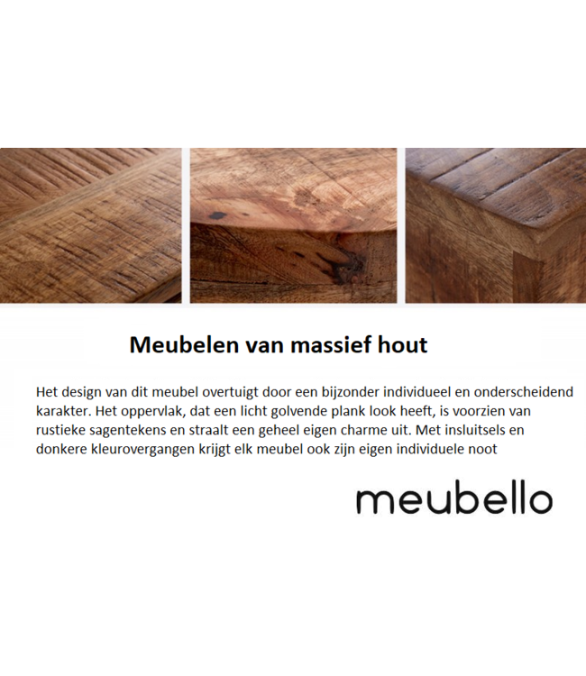 Invicta Interior Ronde salontafel INDUSTRIELE OPSLAG 60cm wit natuurlijk mangohout met opbergruimte handgemaakt - 40892