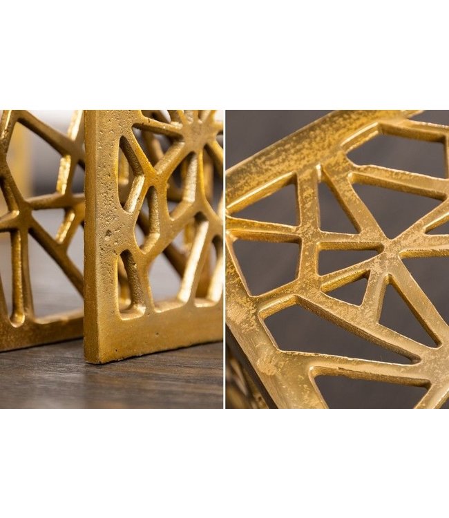 Invicta Interior Handgemaakte salontafel ABSTRACT 50cm set van 2 goud in Gap-design - 40899