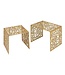 Invicta Interior Handgemaakte salontafel ABSTRACT 50cm set van 2 goud in Gap-design - 40899