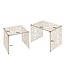 Invicta Interior Handgemaakte salontafel ABSTRACT 50cm set van 2 goud in Gap-design - 40899