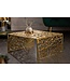 Invicta Interior Handgemaakte salontafel ABSTRACT 60cm aluminium goud in Gap design - 40900