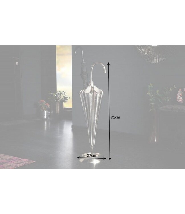 Invicta Interior Elegante paraplubak UMBRELLA 91cm zilver aluminium voor 6 parasols - 40907