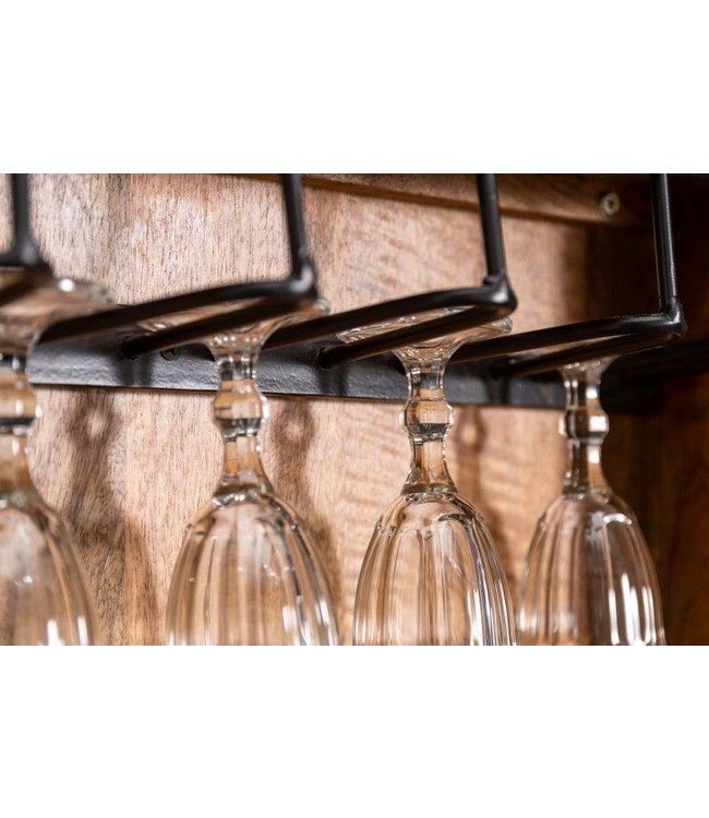 Invicta Interior Massieve barkast SCORPION 141cm bruin mangohout gedetailleerd 3D-houtsnijwerk - 40955