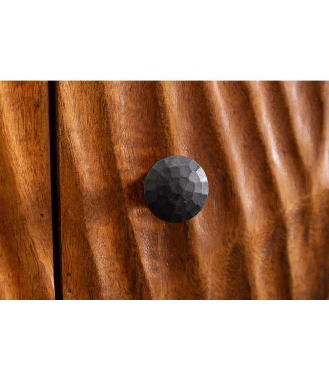 Invicta Interior Massieve barkast SCORPION 141cm bruin mangohout gedetailleerd 3D-houtsnijwerk - 40955