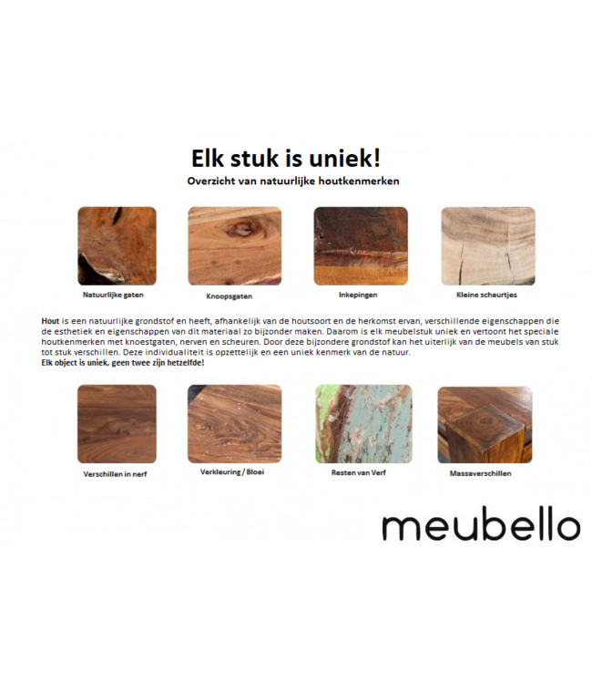 Invicta Interior Kapstok Mammut 80cm Massief Sheesham Hout - 40956