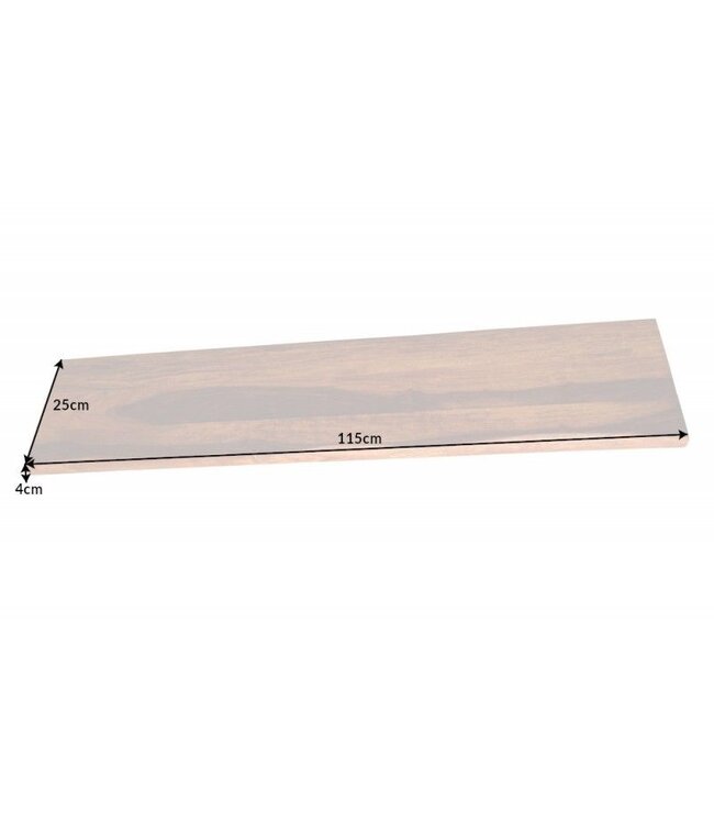 Invicta Interior Stevige wandplank MAMMUT 115cm Sheesham plank met boomrand - 40958