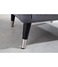Invicta Interior Retro design fauteuil DON antraciet met veerkern zilveren voetdoppen - 40983
