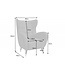 Invicta Interior Retro design fauteuil DON antraciet met veerkern zilveren voetdoppen - 40983