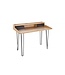 Invicta Interior Industrieel bureau STUDIO 110 cm laptoptafel in eikenlook met haarspeldpoten - 40985