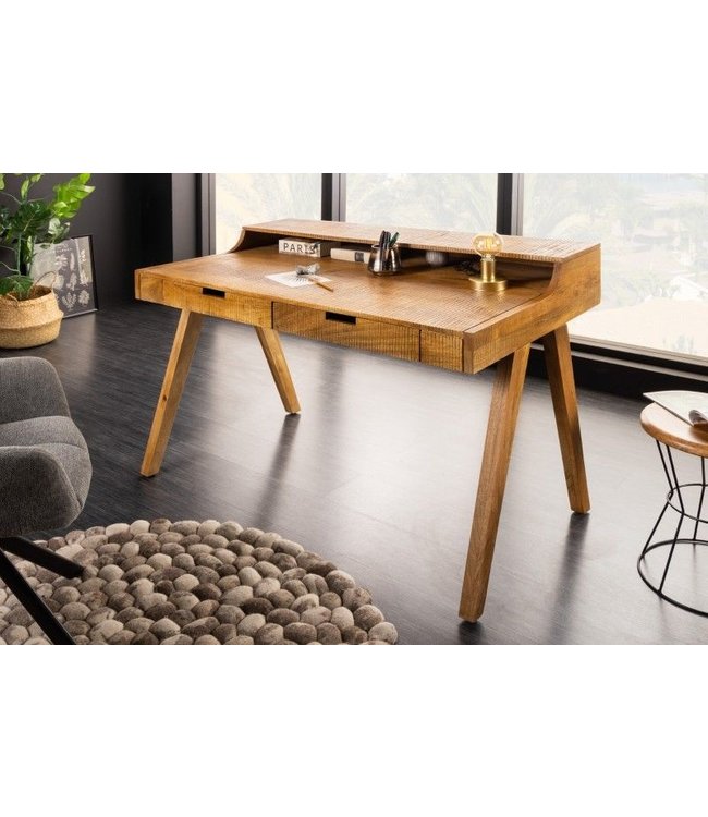 Invicta Interior Stevige secretaire MONSOON 120 cm mangohouten bureau - 41165