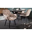 Invicta Interior Design stoel MILANO champagne fluweel met Chesterfield quilting - 41178