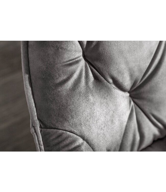 Invicta Interior Design stoel MILANO groen fluweel met Chesterfield quilting - 41180