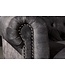 Invicta Interior Chesterfield 3-zitsbank 205cm grijs fluweel met knoopstiksel en veerkern - 41215