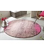 Invicta Interior Vintage tapijt MODERN ART 150cm beige roze gewassen rond used look - 41261