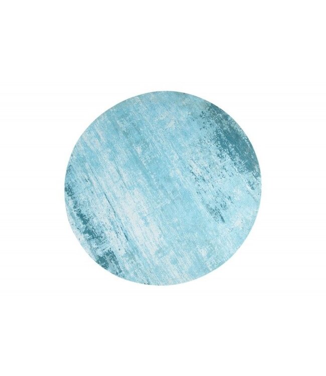 Invicta Interior Vintage tapijt MODERN ART 150cm turquoise gewassen ronde used look - 41263
