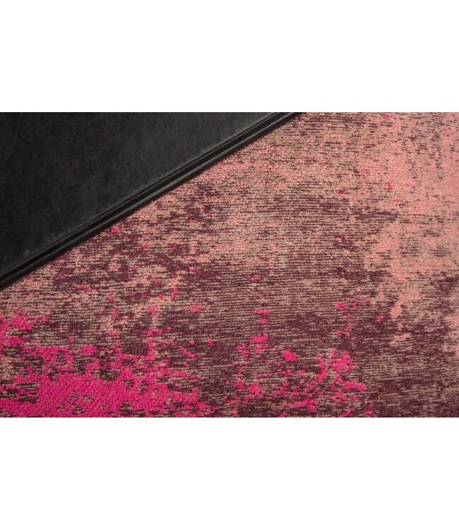 Invicta Interior Design vloerkussen XL MODERN ART 70cm rood roze abstract patroon zitpoef - 41266