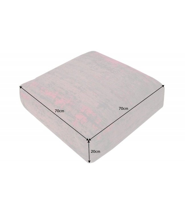 Invicta Interior Design vloerkussen XL MODERN ART 70cm rood roze abstract patroon zitpoef - 41266