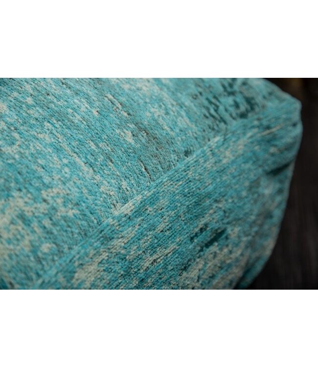 Invicta Interior Design vloerkussen XL MODERN ART 70cm zitkussen met turquoise abstract patroon - 41267