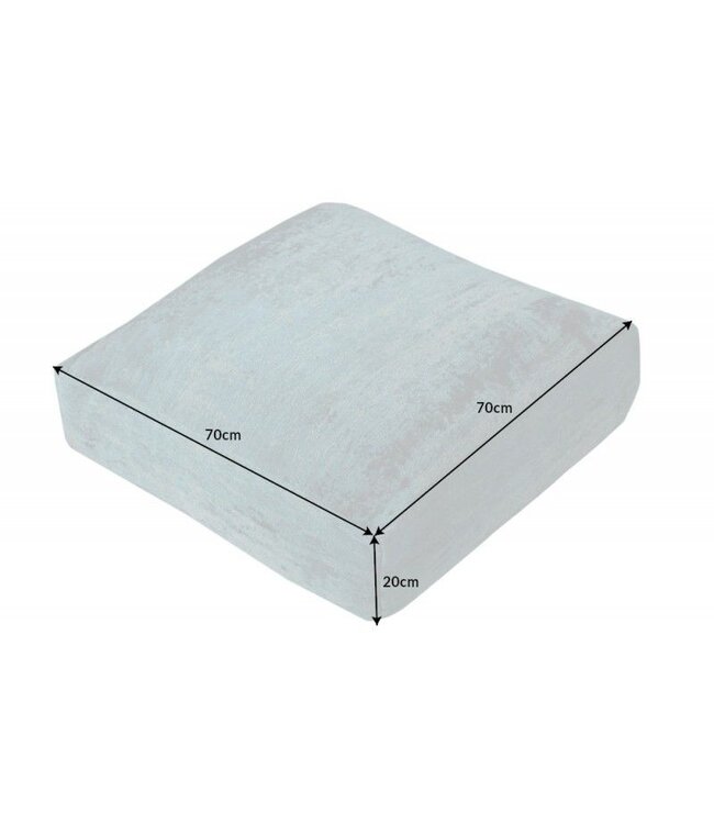 Invicta Interior Design vloerkussen XL MODERN ART 70cm zitkussen met turquoise abstract patroon - 41267