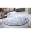 Invicta Interior Vintage tapijt MODERN ART 150cm blauw gewassen ronde used look - 41268