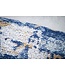 Invicta Interior Vintage tapijt MODERN ART 150cm blauw gewassen ronde used look - 41268