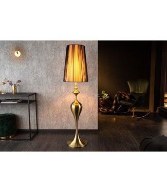 Invicta Interior Barokke vloerlamp LUCIE 160cm zwart goud geborstelde vloerlamp - 41526