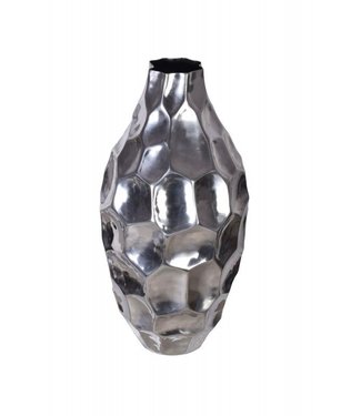 Invicta Interior Elegante vaas ORGANIC ORIENT 45cm zilver gehamerd ontwerp - 41544