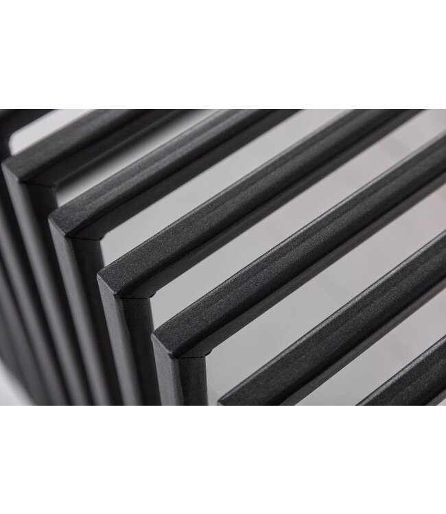 Invicta Interior Massief houten salontafel ARCHITECTURE 100cm geolied eiken zwart metalen frame - 41576