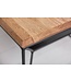 Invicta Interior Massief houten salontafel ARCHITECTURE 110cm geolied eiken zwart metalen frame met plank - 41577