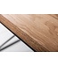 Invicta Interior Massief houten salontafel ARCHITECTURE 110cm geolied eiken zwart metalen frame met plank - 41577