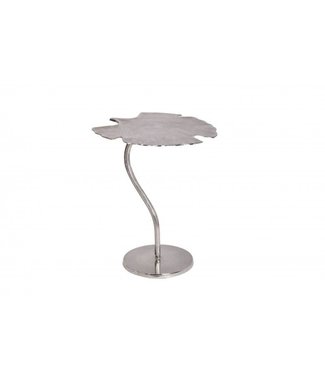 Invicta Interior Decoratieve bijzettafel GINKGO LEAF 45cm zilver handgemaakt metaal - 41790