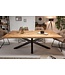 Invicta Interior Massieve industrieele eettafel GALAXIE 160cm mangohouten stervormig frame - 42257