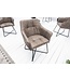 Invicta Interior Exclusief design stoel LOFT microvezel vintage taupe met armleuning - 42475