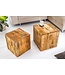 Invicta Interior Naturel set van 2 bijzettafels CURACAO 40cm mangohouten blokjes - 42577
