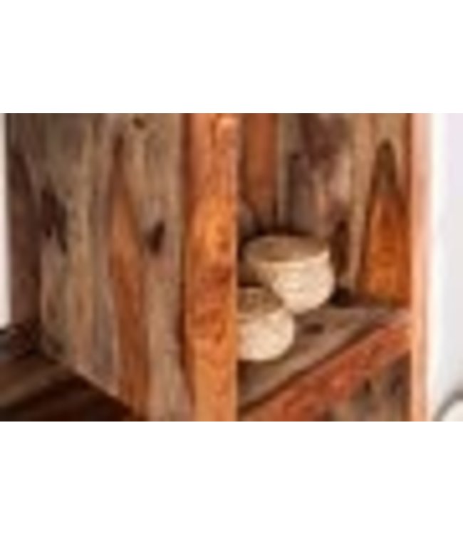 Invicta Interior Massieve plank MAKASSAR 180cm Sheeshamhout smoke finish 8 vakken handgemaakt - 43065