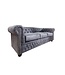 Invicta Interior Design 3-zits bank CHESTERFIELD 200cm antiek grijze veerkern 3-zits loungebank - 37391