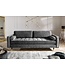 Invicta Interior Design 3-zits loungebank COSY VELVET 220cm grijs fluwelen veerkern - 39846