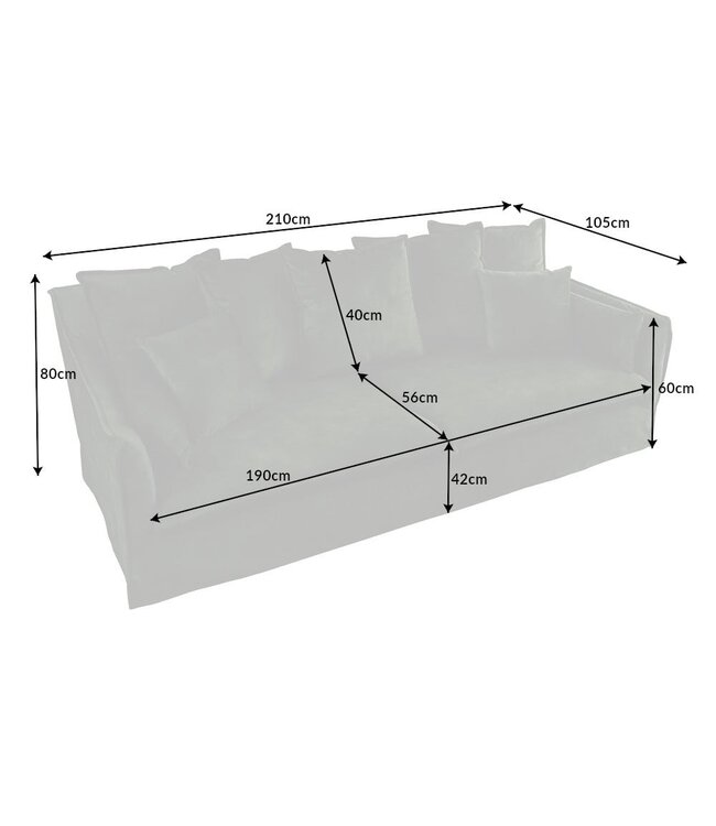 Invicta Interior Bank Heaven 3-zits 210cm donkergroen fluweel/ 40833