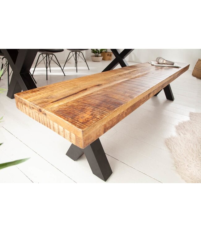 Invicta Interior Bank Iron Craft X 200cm Mango natuurlijk 70mm/ 40159