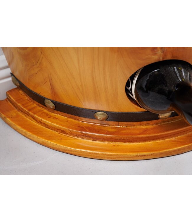 Invicta Interior Massief wijnrek BODEGA 84cm natuurlijk grenen wijnvat barkast voor 14 flessen - 42579