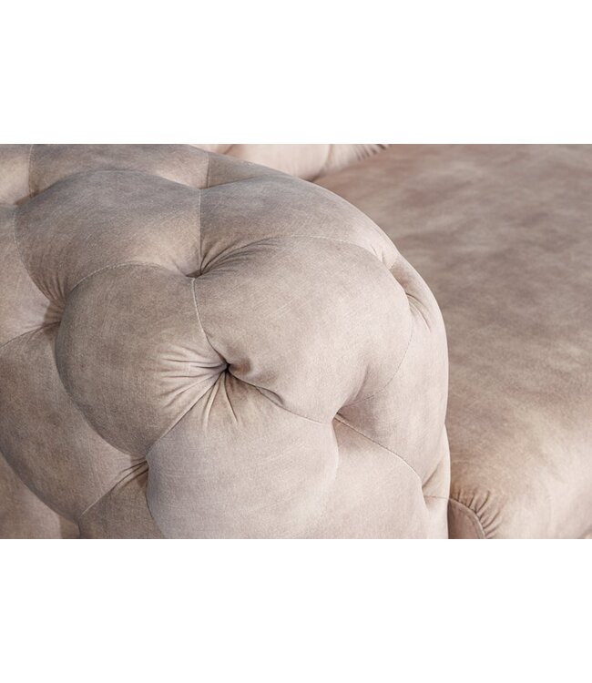 Invicta Interior Chesterfield 3-zitsbank MODERN BAROK 235cm champagne fluweel 3-zits - 42641