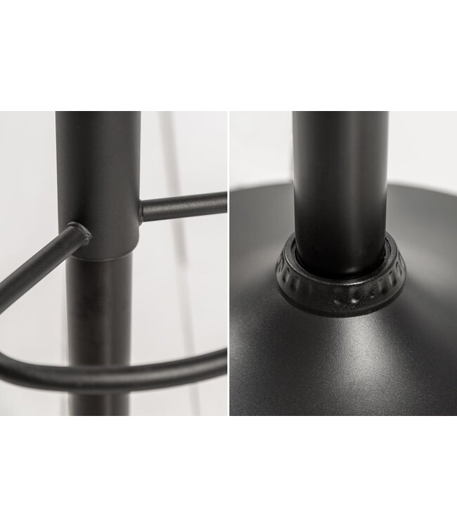 Invicta Interior Draaibare retro barkruk PORTLAND mosterdgeel fluwelen barkruk - 41422