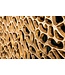 Invicta Interior Design wandspiegel ABSTRACT LEAF XXL 115cm goud in bladpatroon gemaakt van metaal, handgemaakt - 41568