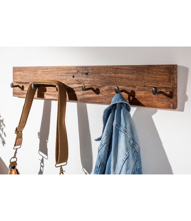 Invicta Interior Massieve wandkapstok HEMINGWAY XL 90cm natuurlijk gerecycled massief hout - 39550