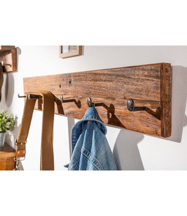 Invicta Interior Massieve wandkapstok HEMINGWAY XL 90cm natuurlijk gerecycled massief hout - 39550