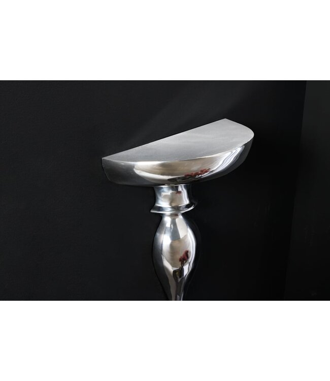 Invicta Interior Barokke wandconsole SCALA 80cm zilver aluminium wandplank - 35729