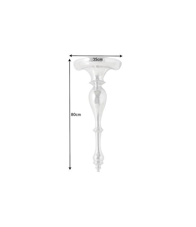 Invicta Interior Barokke wandconsole SCALA 80cm zilver aluminium wandplank - 35729