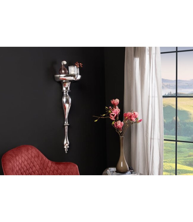 Invicta Interior Barokke wandconsole SCALA 60cm zilver aluminium wandplank - 35730