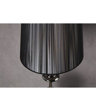 Invicta Interior Edele design vloerlamp LUCIE 160cm zwarte vloerlamp in barokstijl - 20512