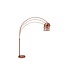 Invicta Interior Uitschuifbare booglamp LOUNGE DEAL 170-210cm koperen vloerlamp - 21599